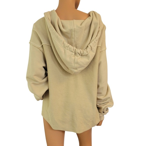 We The Free Backyard Hoodie Womens‎ Small Ecru Bandana Accent Free People - Picture 5 of 16